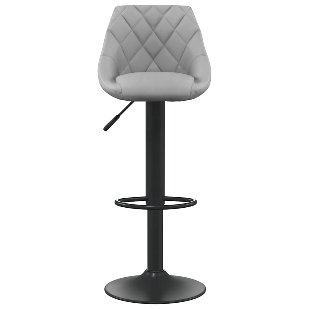 Barhocker 2 Stk. Hellgrau Samt