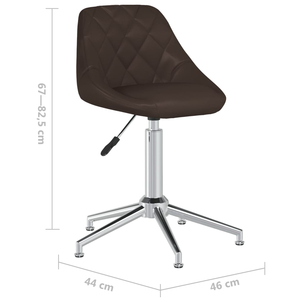 Bürostuhl Drehbar Braun Kunstleder