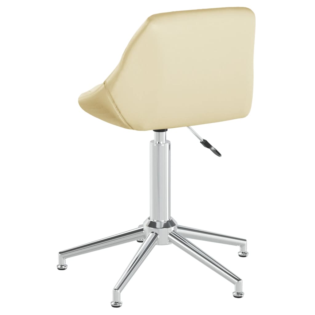 Bürostuhl Drehbar Creme Kunstleder