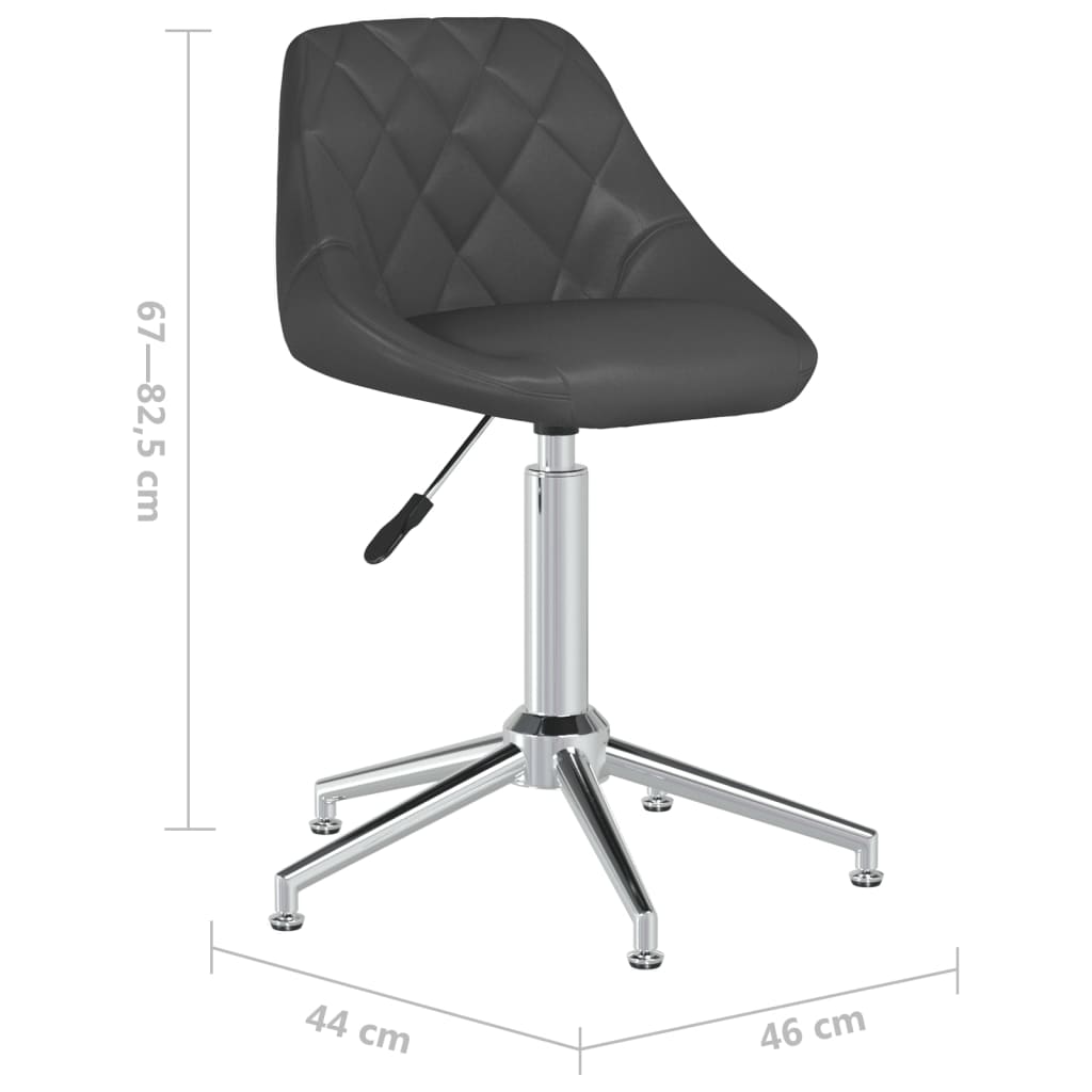 Bürostuhl Drehbar Grau Kunstleder