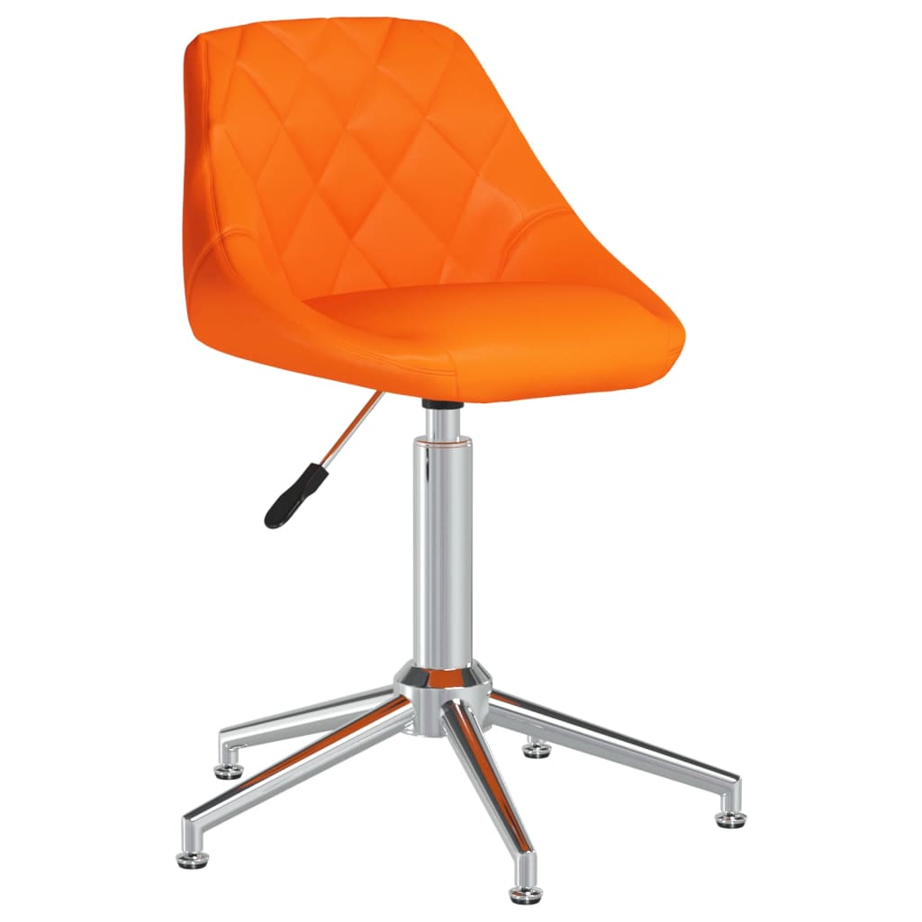 Bürostuhl Drehbar Orange Kunstleder