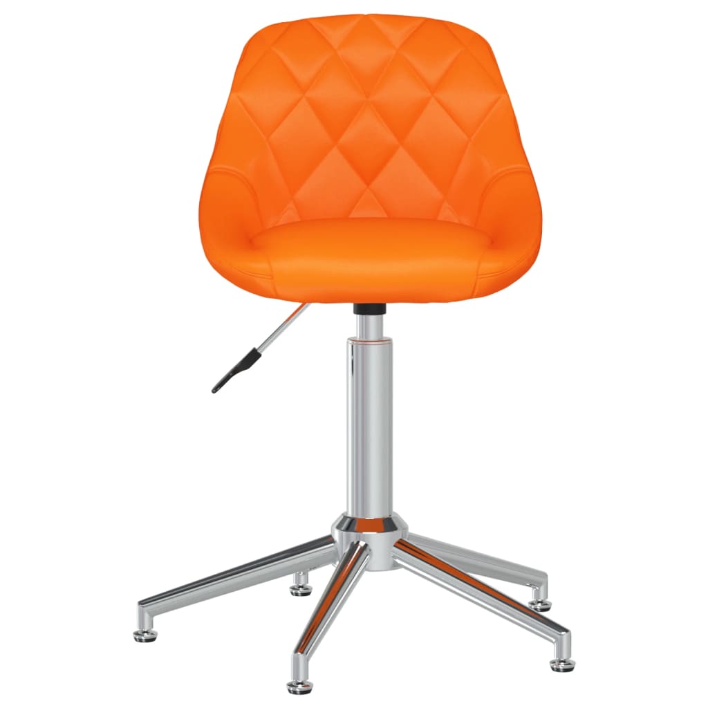 Bürostuhl Drehbar Orange Kunstleder