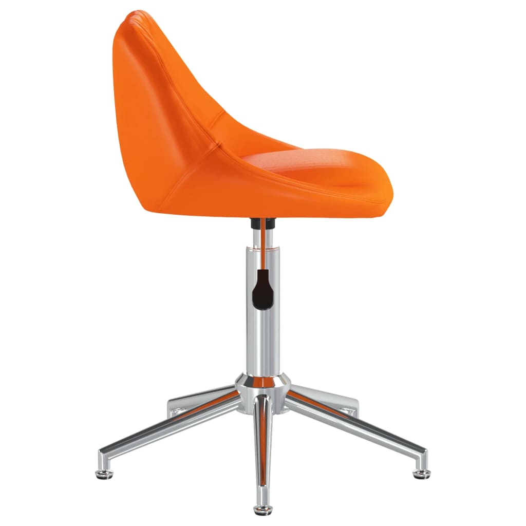 Bürostuhl Drehbar Orange Kunstleder