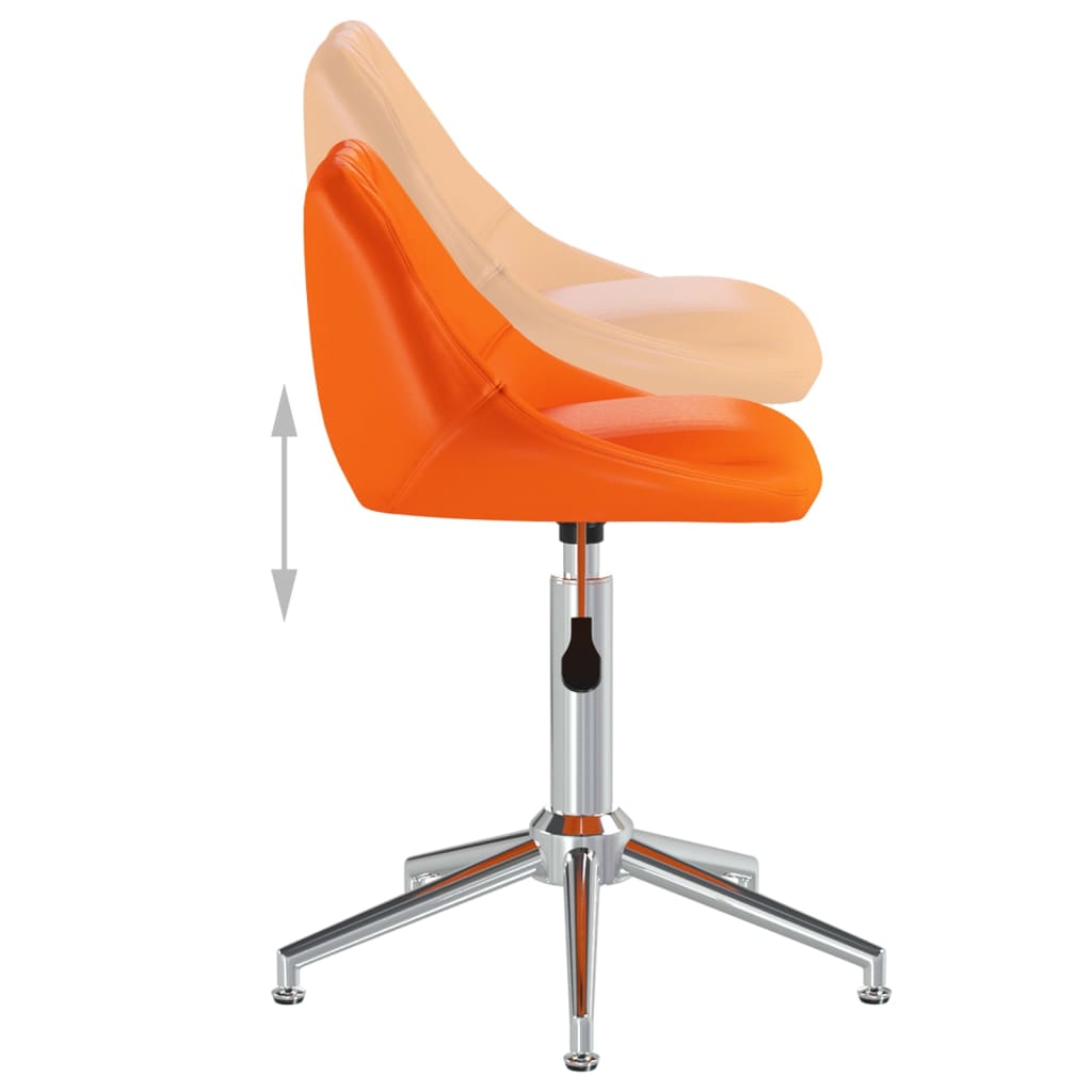 Bürostuhl Drehbar Orange Kunstleder