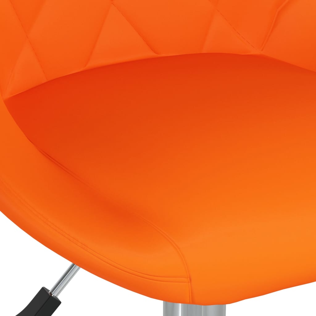 Bürostuhl Drehbar Orange Kunstleder