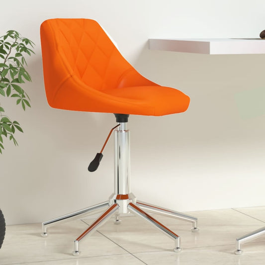 Bürostuhl Drehbar Orange Kunstleder