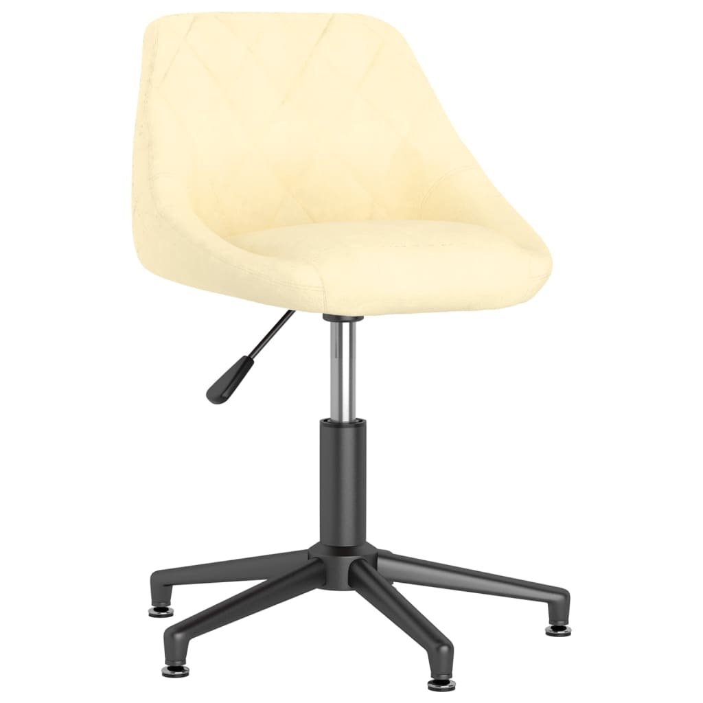 Bürostuhl Drehbar Creme Samt