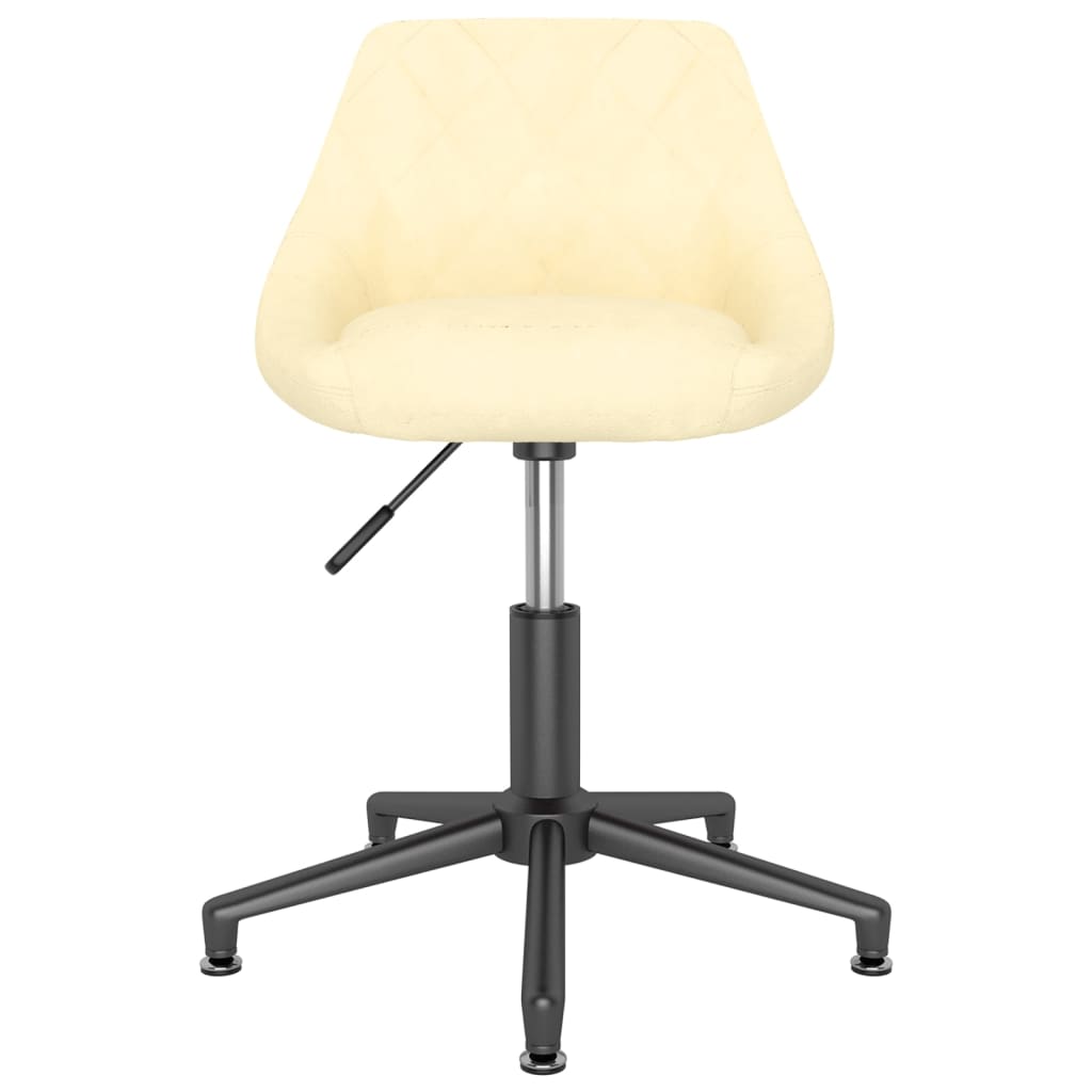 Bürostuhl Drehbar Creme Samt