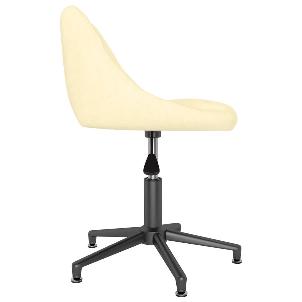 Bürostuhl Drehbar Creme Samt