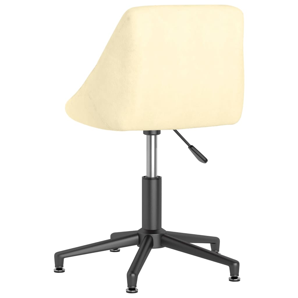 Bürostuhl Drehbar Creme Samt