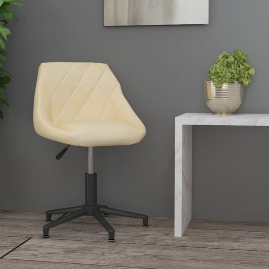 Bürostuhl Drehbar Creme Samt