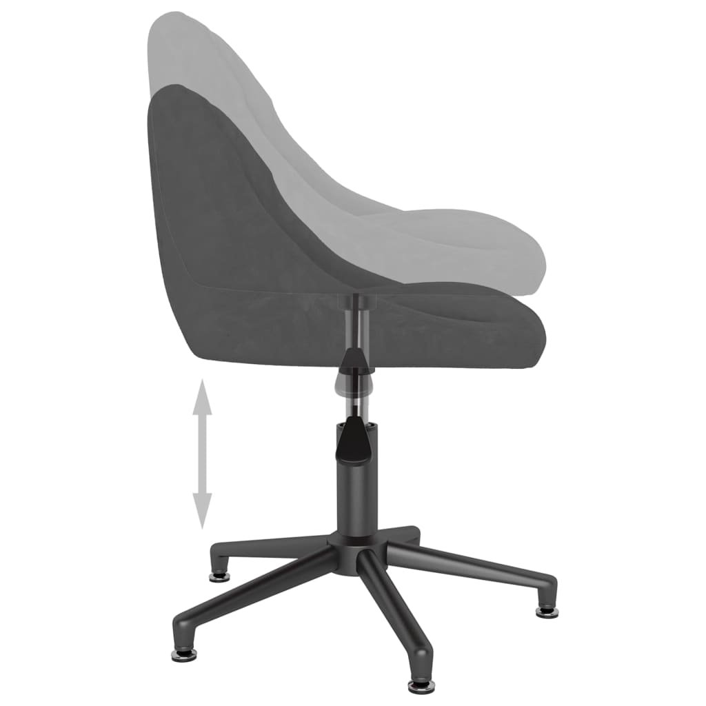 Bürostuhl Drehbar Dunkelgrau Samt