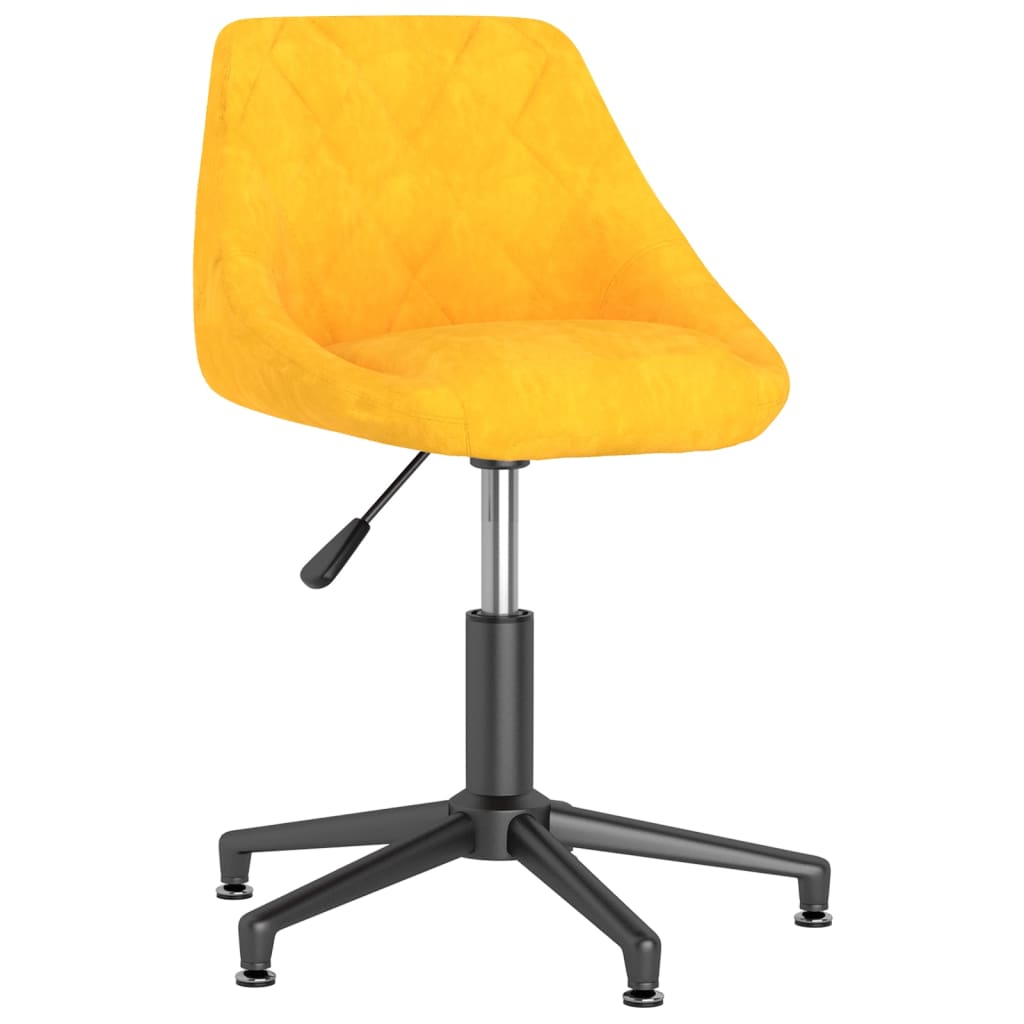 Bürostuhl Drehbar Senfgelb Samt