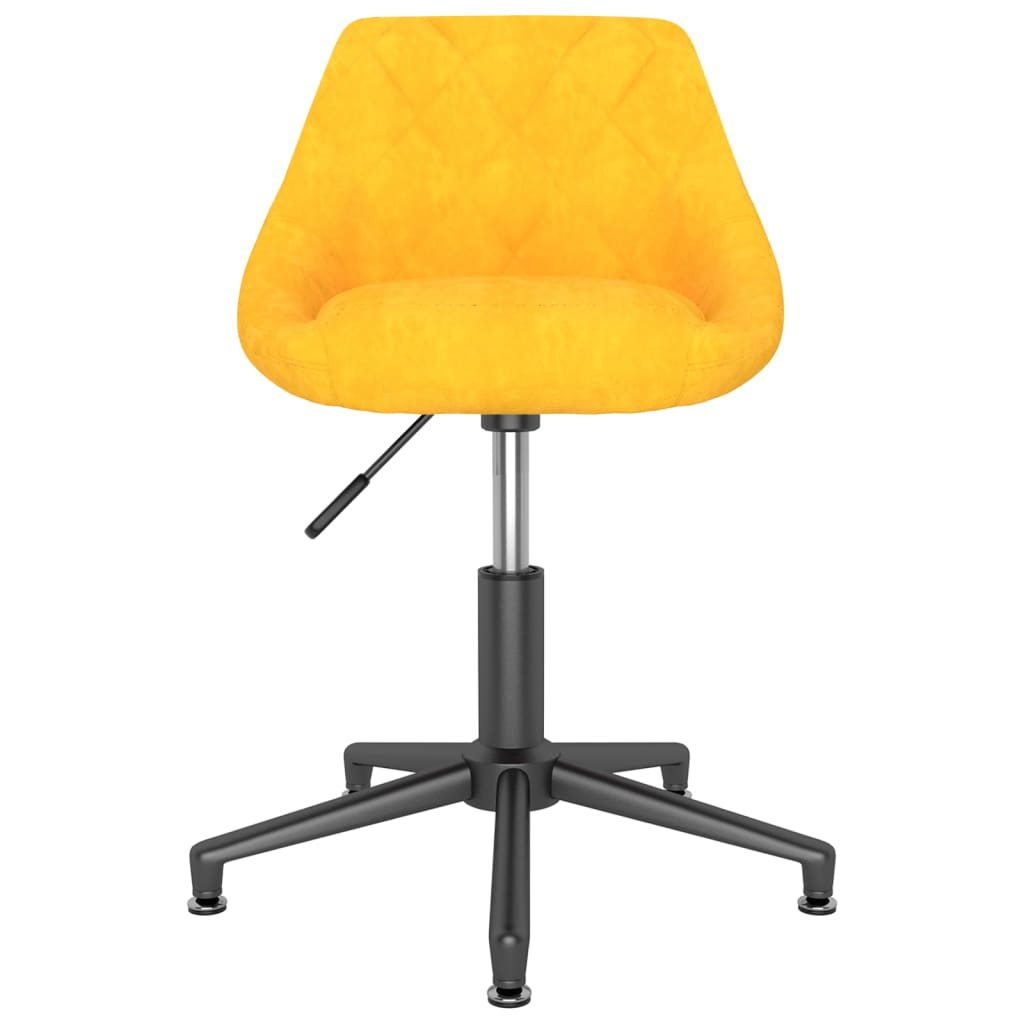 Bürostuhl Drehbar Senfgelb Samt