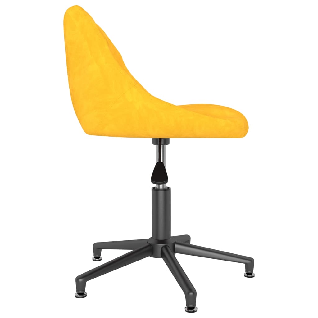 Bürostuhl Drehbar Senfgelb Samt