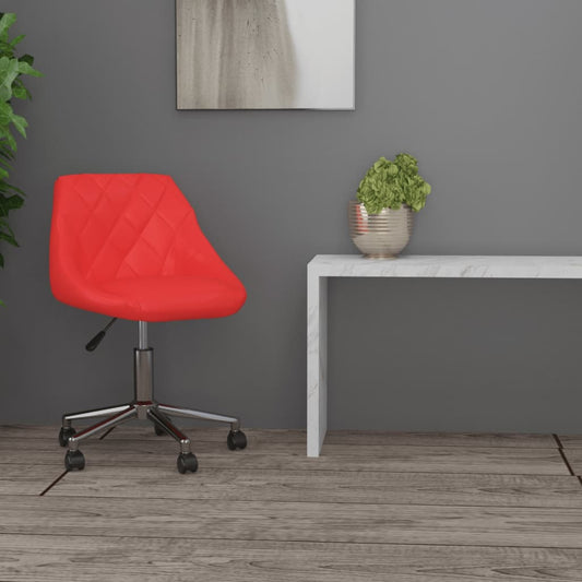 Bürostuhl Drehbar Rot Kunstleder