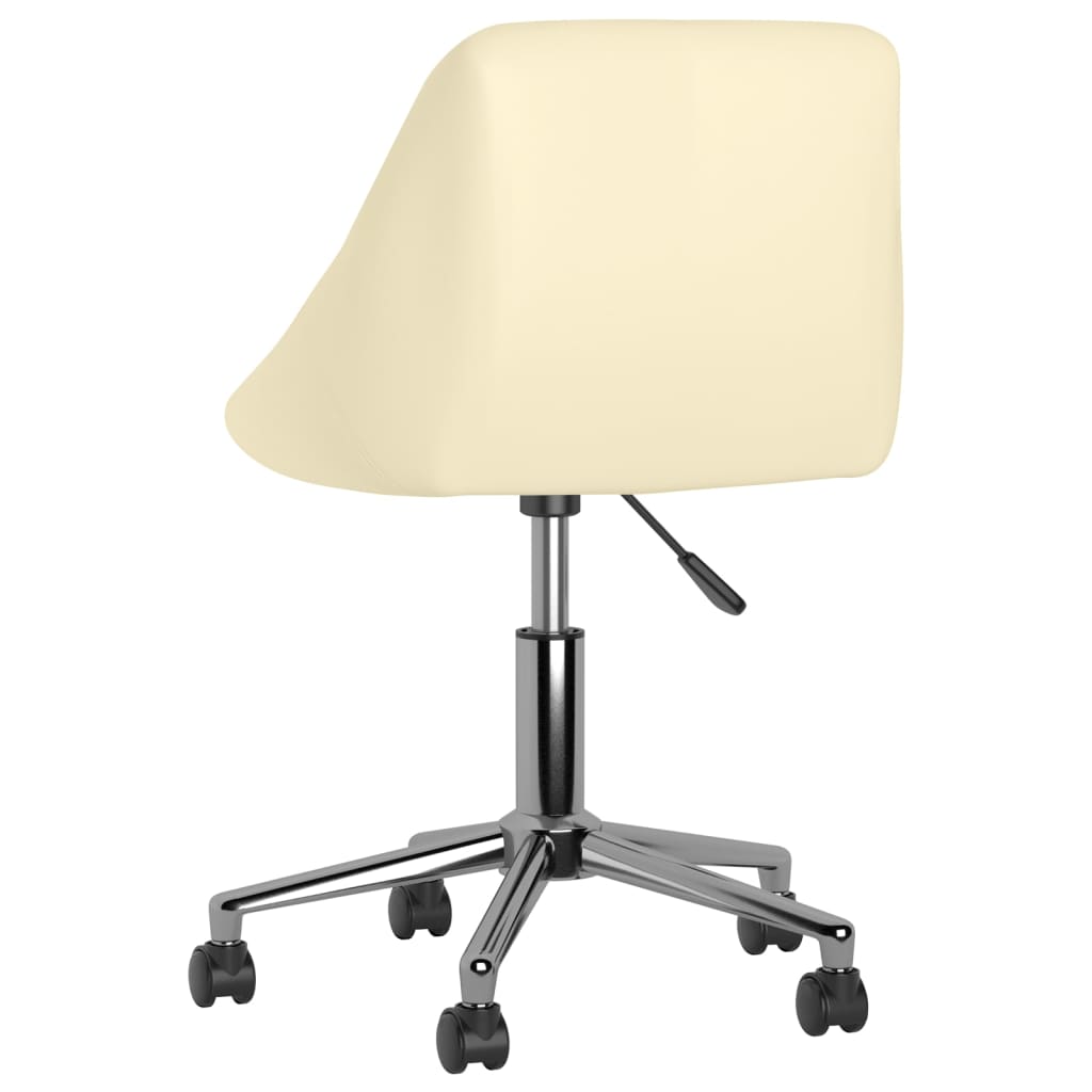 Bürostuhl Drehbar Creme Kunstleder