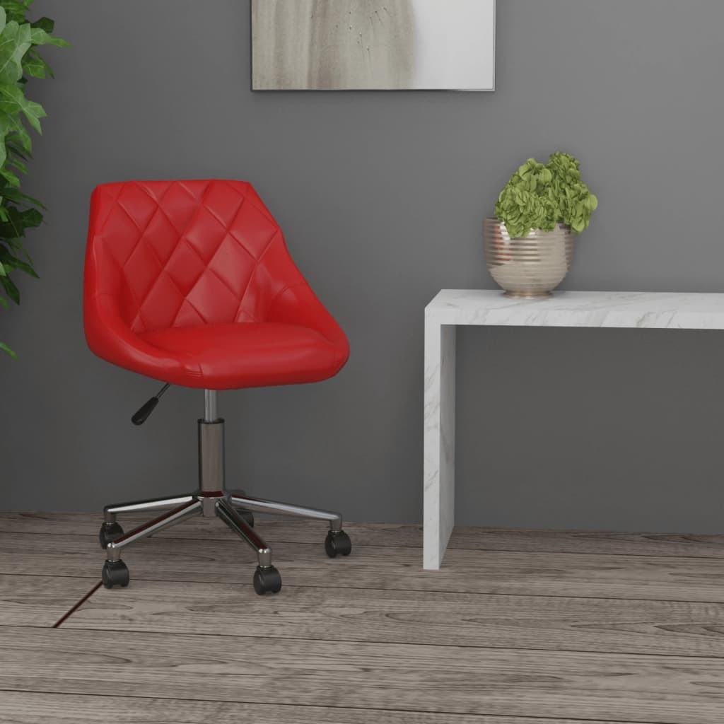 Bürostuhl Drehbar Weinrot Kunstleder
