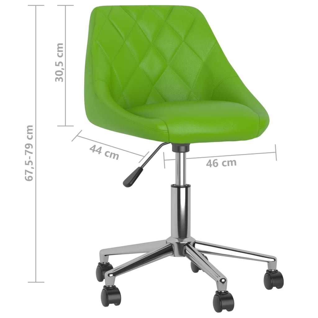Bürostuhl Drehbar Grün Kunstleder