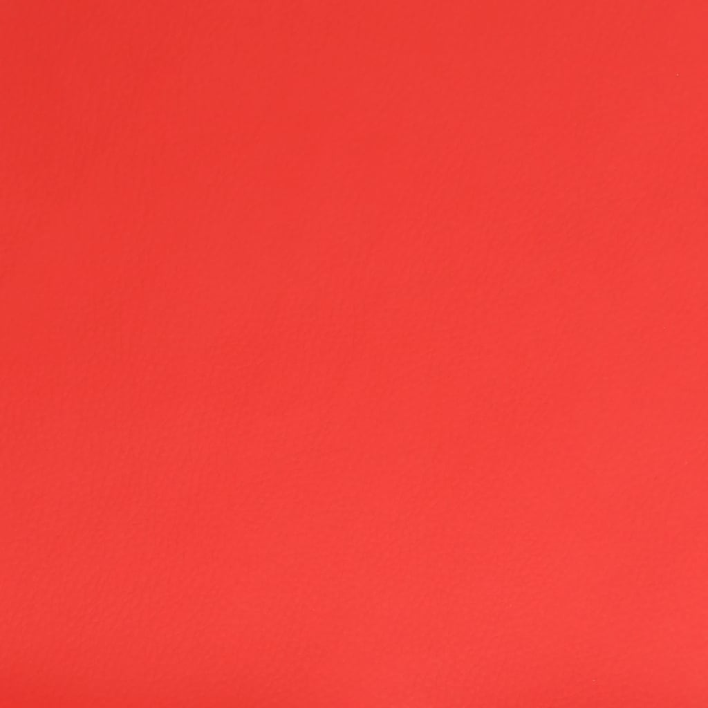 Bürostuhl Drehbar Rot und Weiß Kunstleder