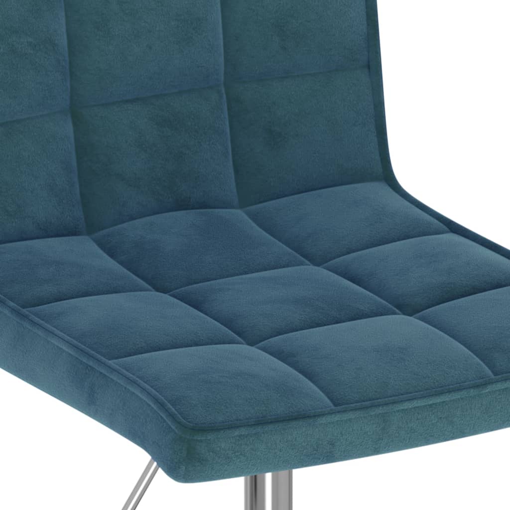 Dining Chairs 2 pcs. Swivel Blue Velvet