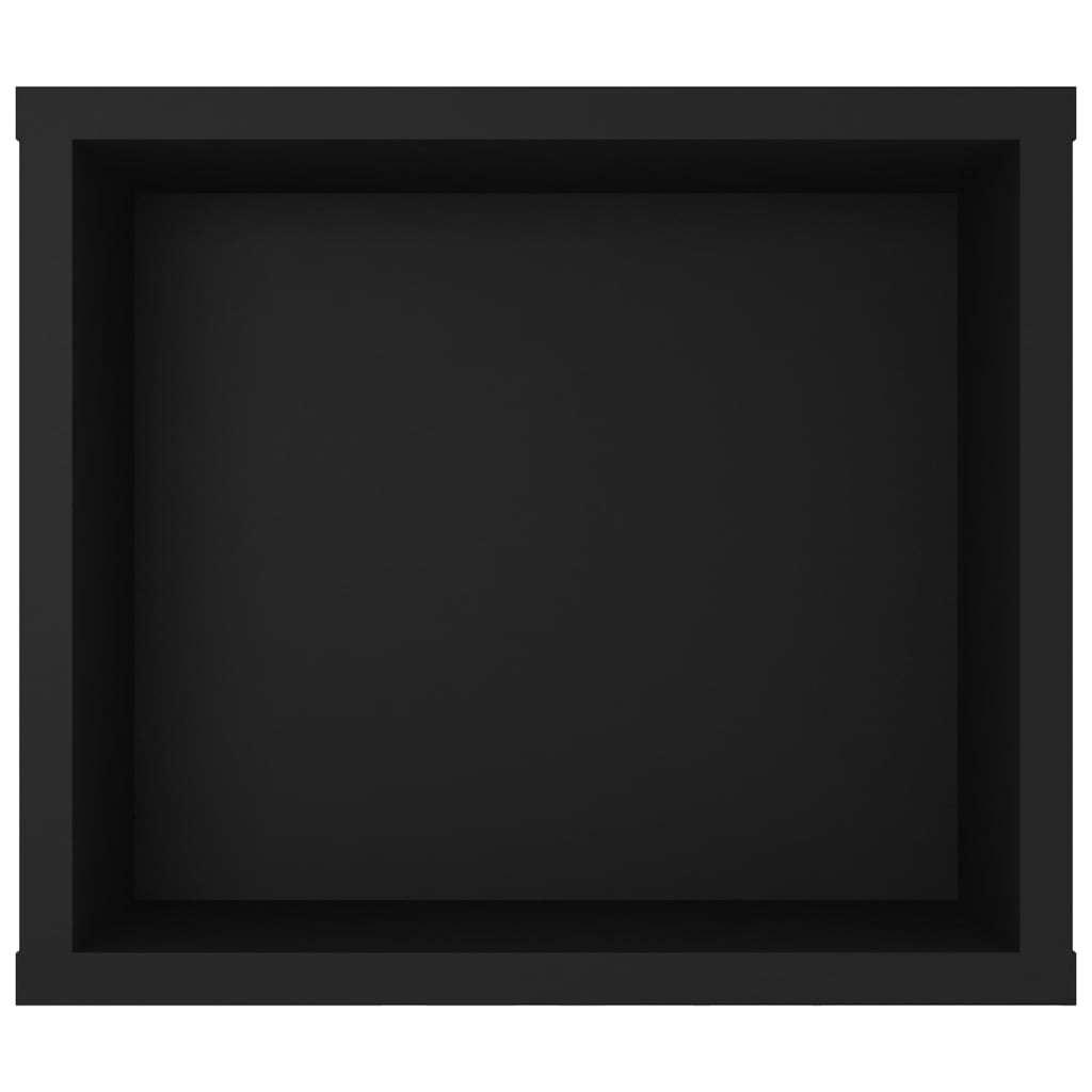 Meuble TV mural noir 100x30x26,5 cm en bois