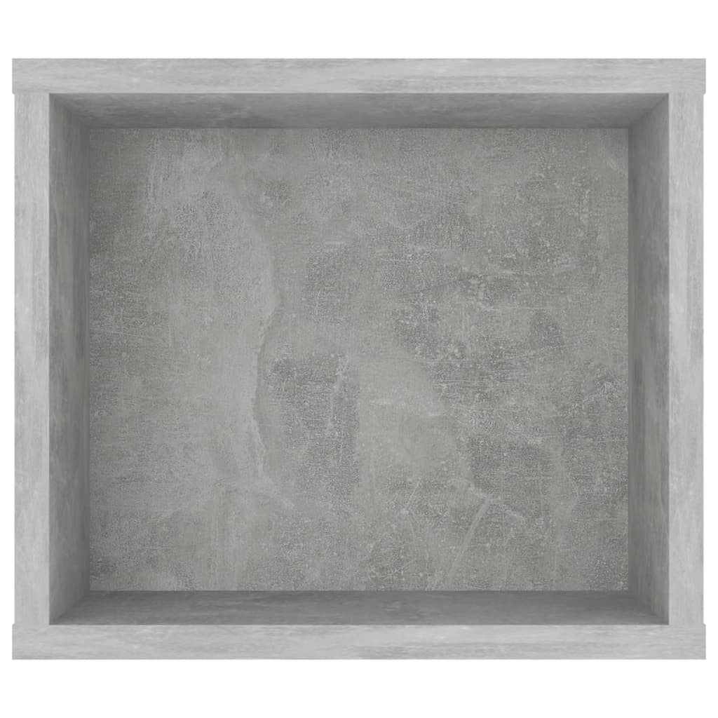 Meuble TV mural gris béton 100x30x26,5 cm en bois