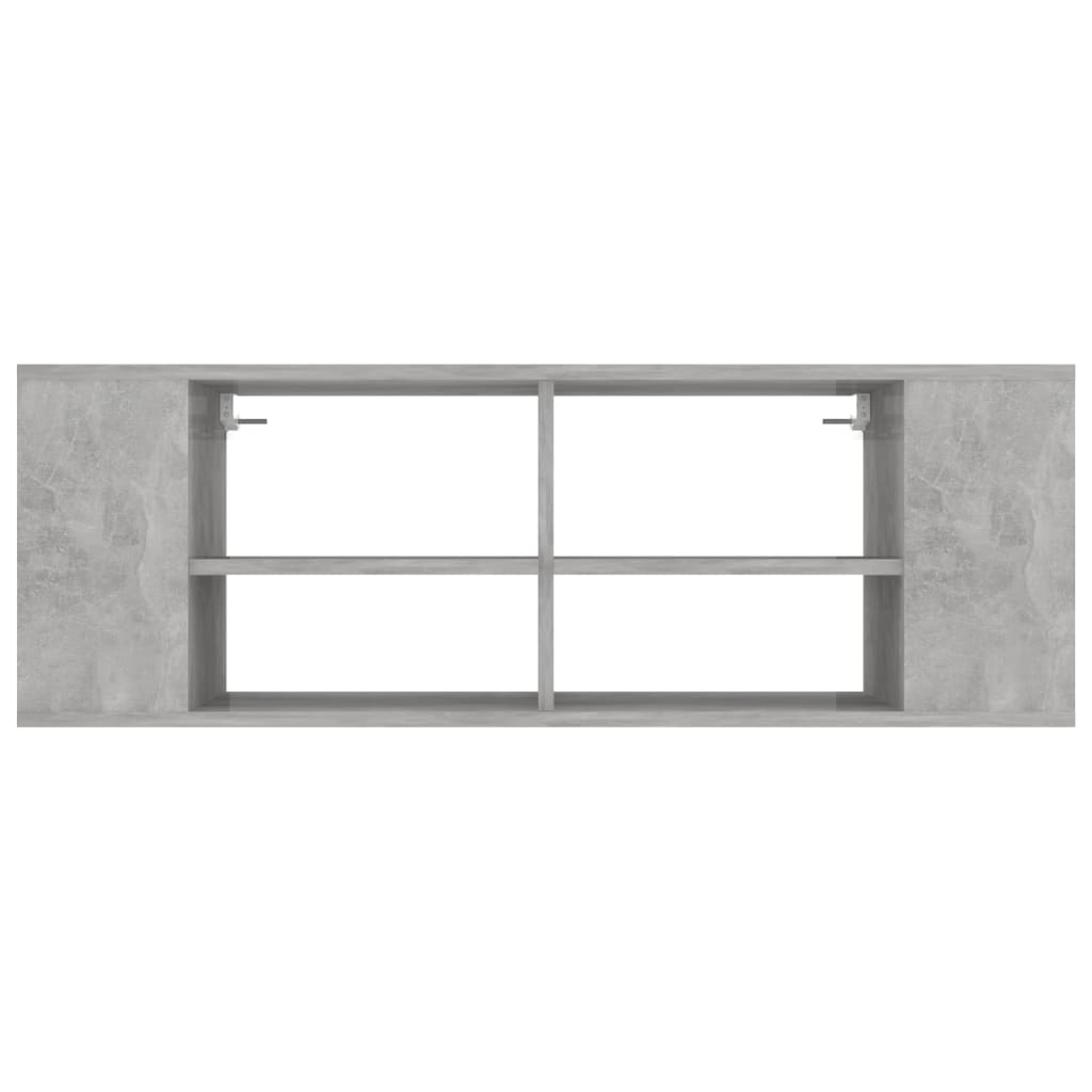 TV wall cabinet concrete grey 102x35x35 cm wood-based material