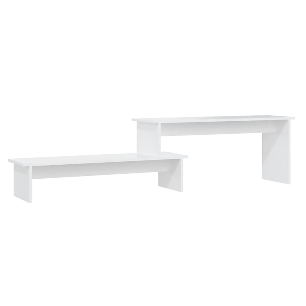 Meuble TV blanc 180x30x43 cm en bois