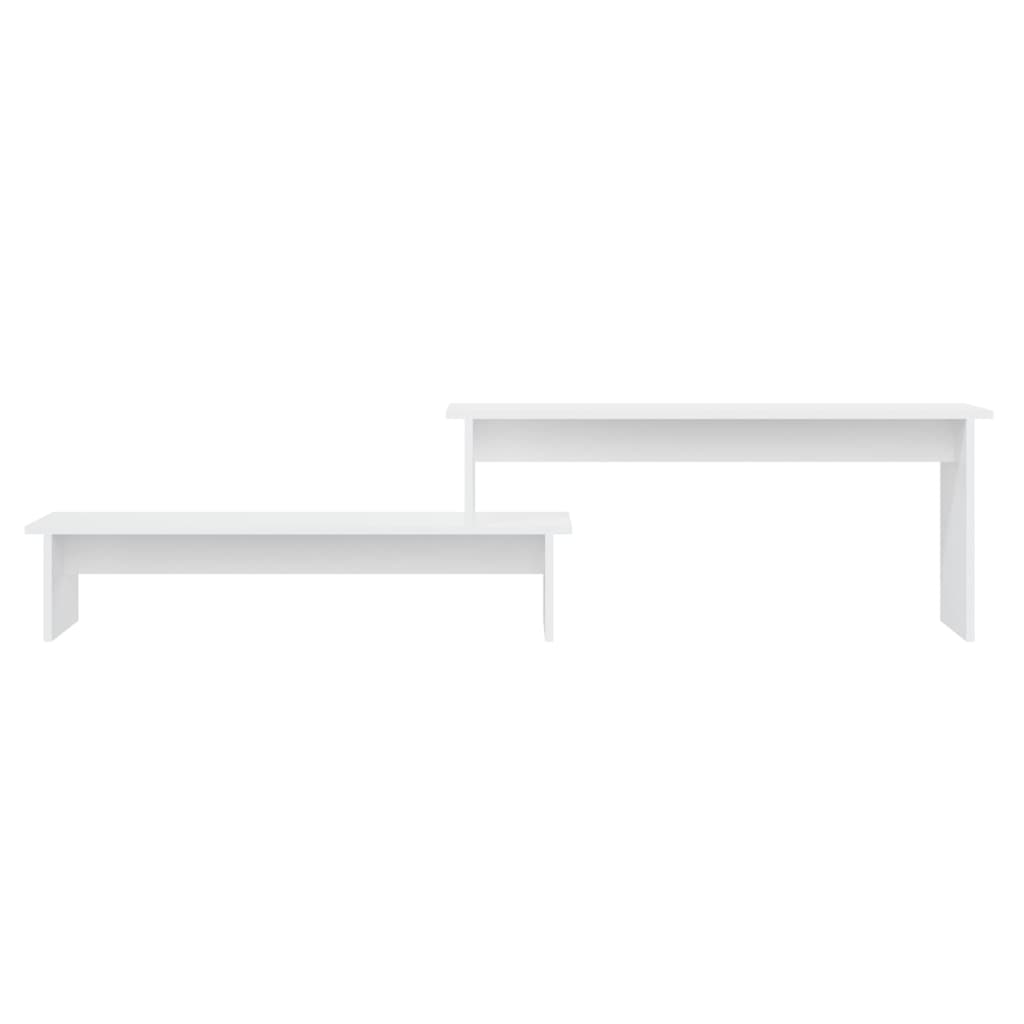 Meuble TV blanc 180x30x43 cm en bois