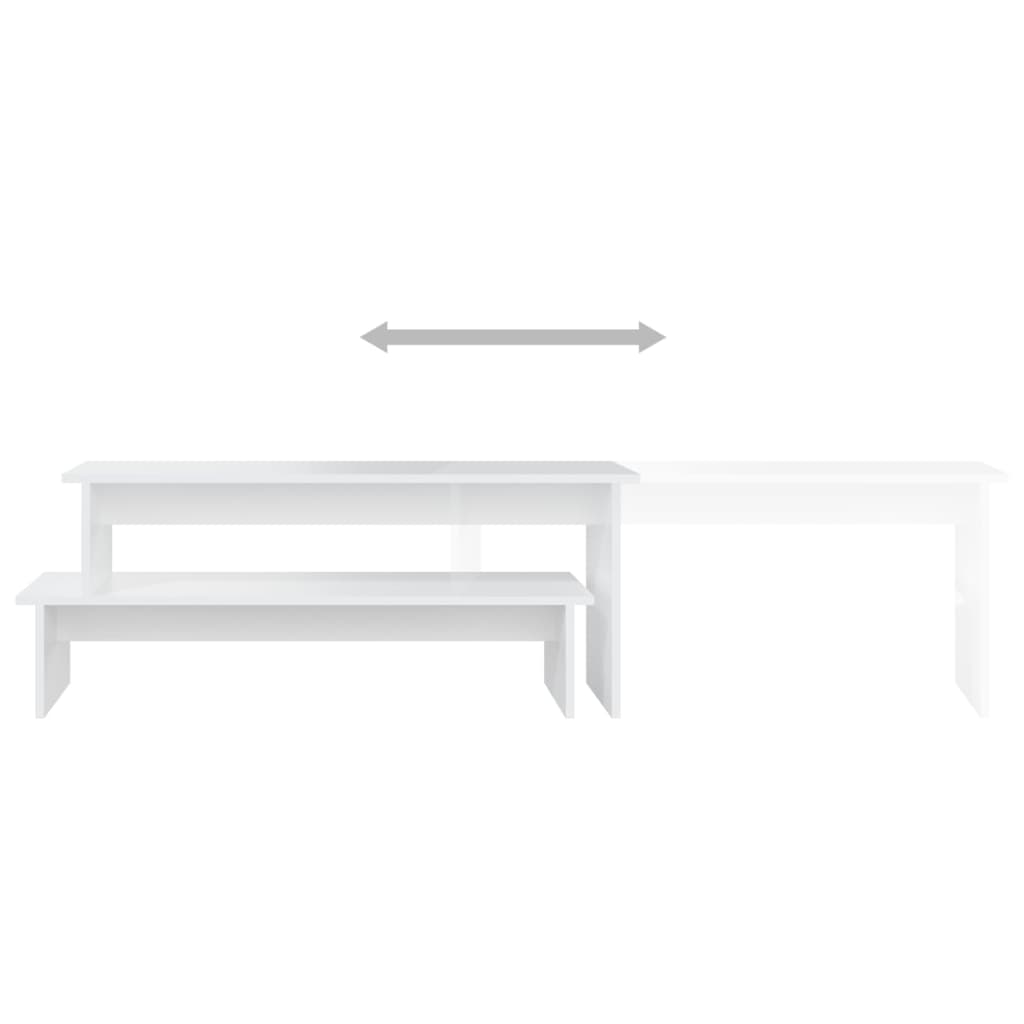 Meuble TV blanc 180x30x43 cm en bois