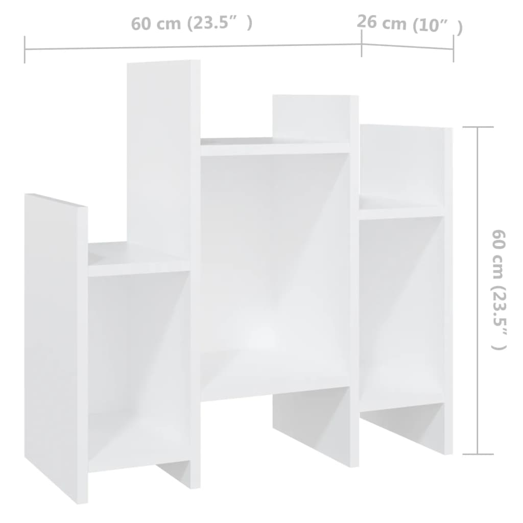 Shelving Cabinet White 60x26x60 cm Wood Material