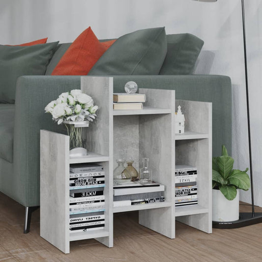 Armoire à étagères gris béton 60x26x60 cm en bois