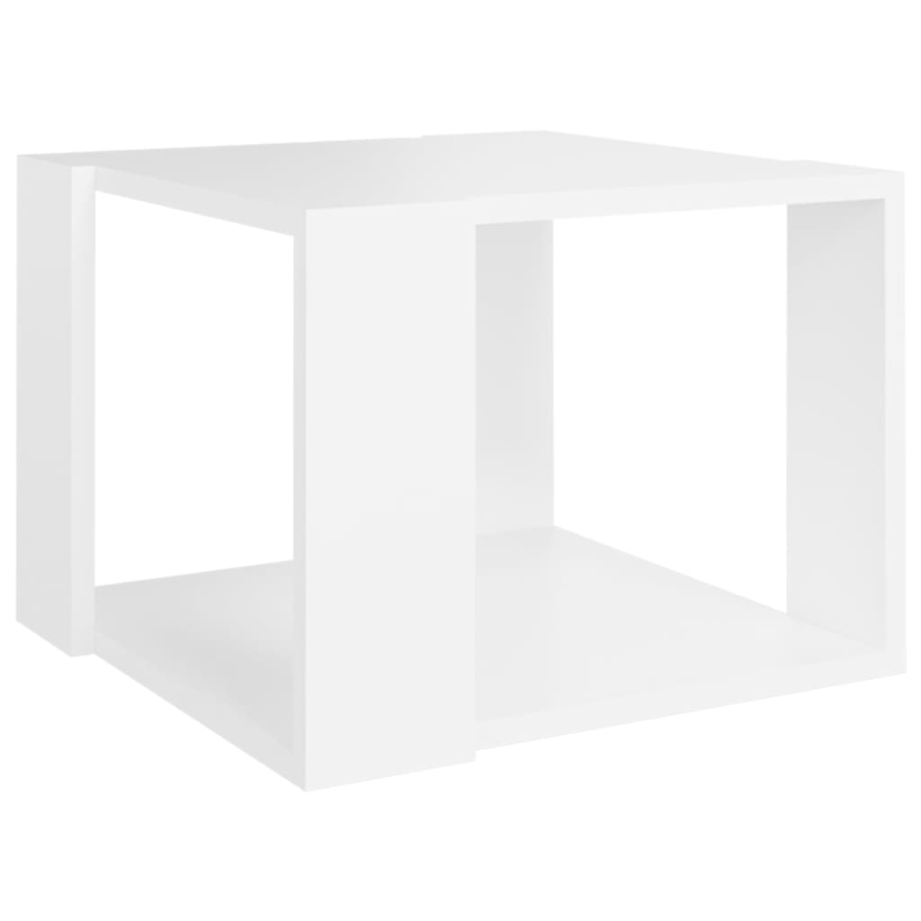 Table basse blanche 40x40x30 cm en bois