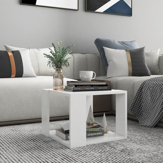 Table basse blanche 40x40x30 cm en bois