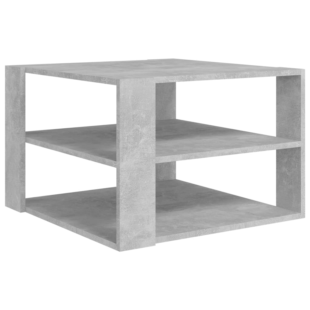 Table basse en béton gris 60x60x40 cm en bois