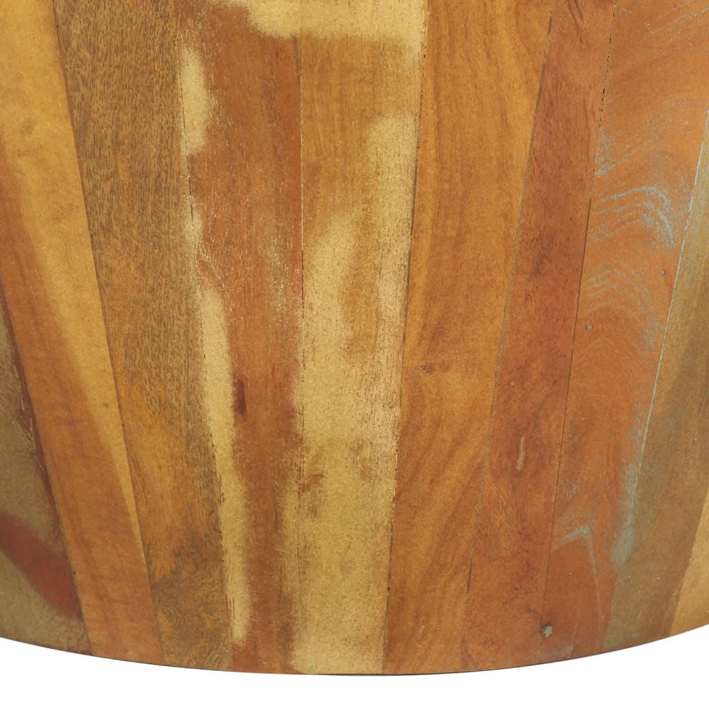 Table basse Ø65x31 cm en bois massif de récupération