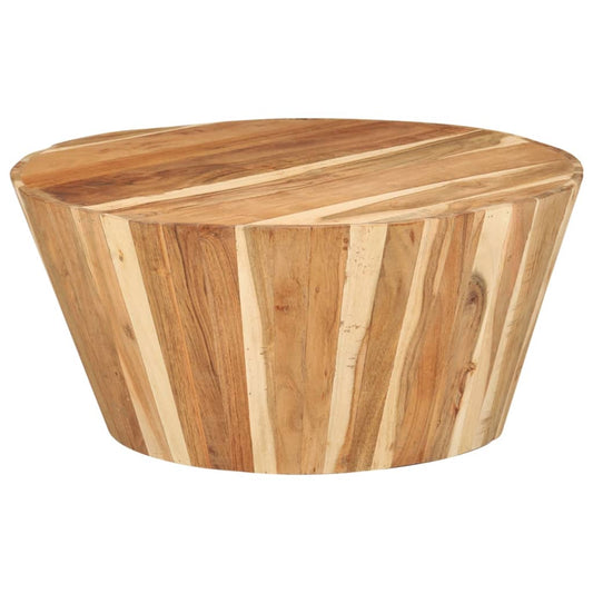 Couchtisch Ø65x31 cm Massivholz Akazie