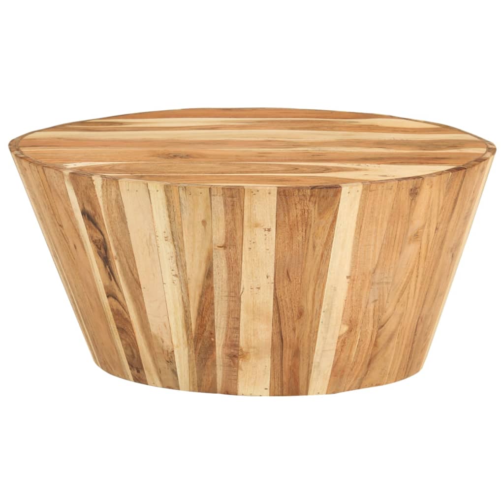 Couchtisch Ø65x31 cm Massivholz Akazie