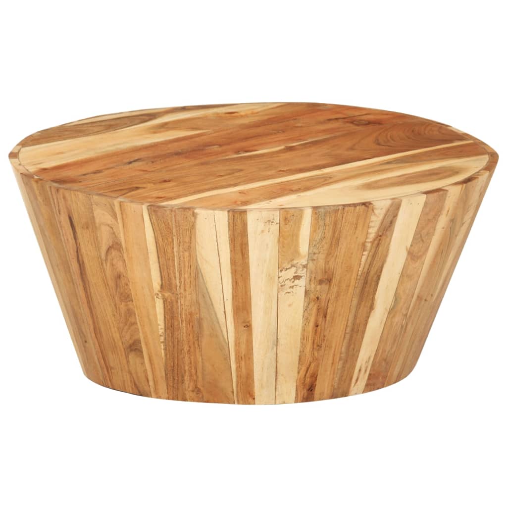 Couchtisch Ø65x31 cm Massivholz Akazie