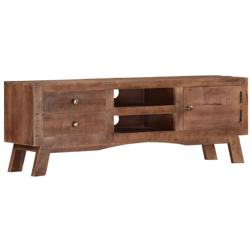 TV-Schrank 110x30x40 cm Raues Mangoholz