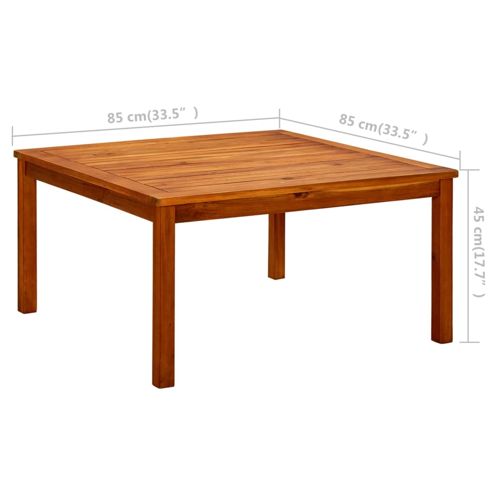 Garten-Couchtisch 85x85x45 cm Massivholz Akazie