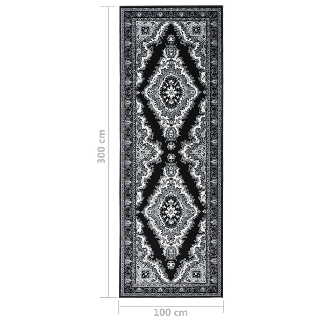 Teppichläufer BCF Schwarz 100x300 cm