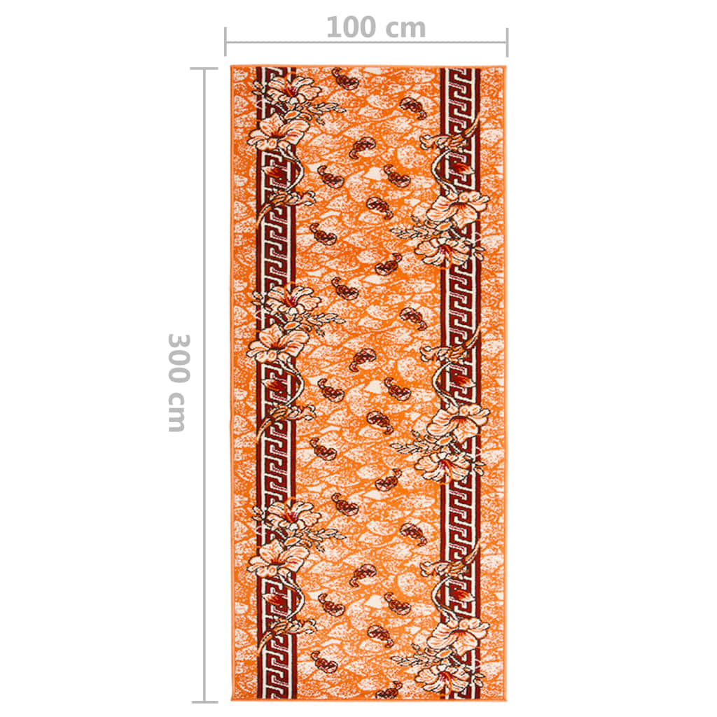 Teppichläufer BCF Terrakottarot 100x300 cm