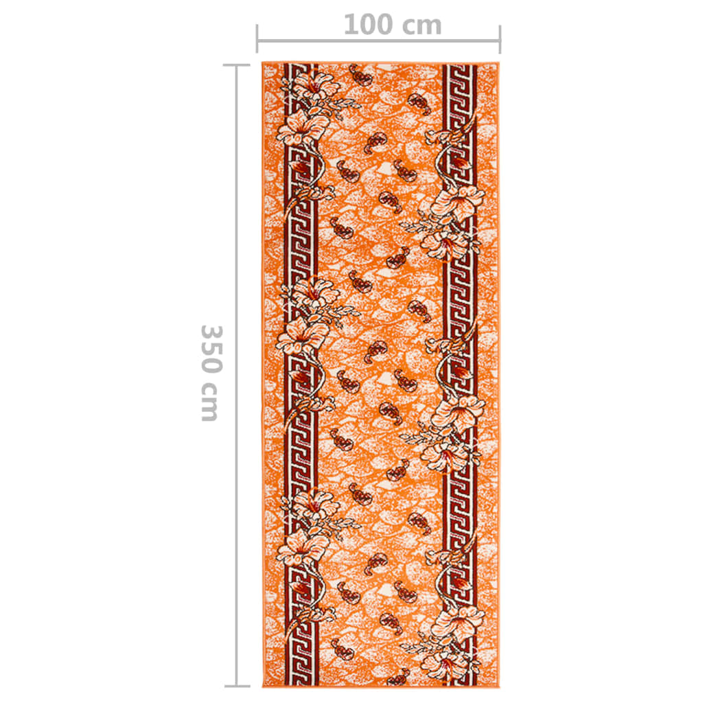 Teppichläufer BCF Terrakottarot 100x350 cm