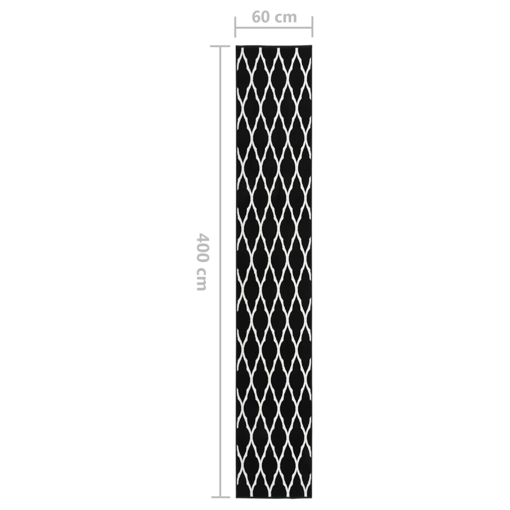 Teppichläufer BCF Schwarz und Weiß 60x400 cm