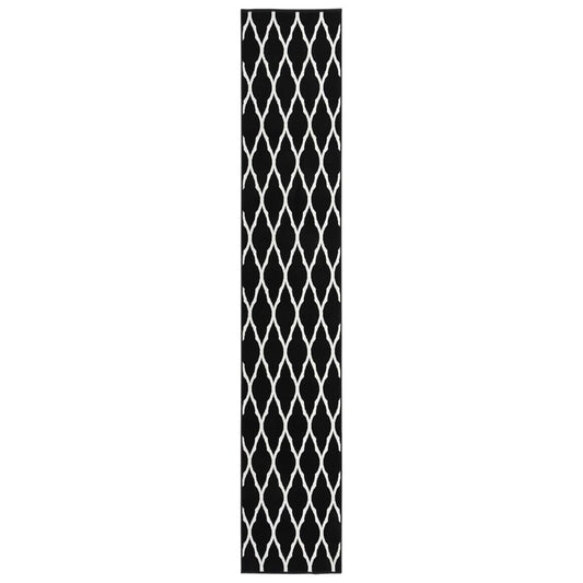 Teppichläufer BCF Schwarz und Weiß 80x500 cm