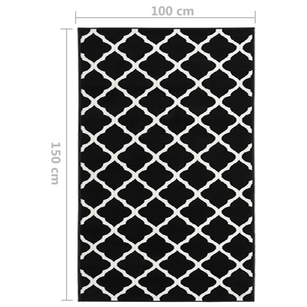 Teppichläufer BCF Schwarz und Weiß 100x150 cm