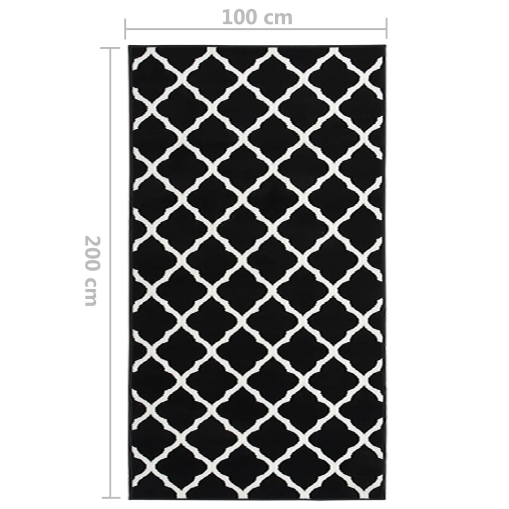 Teppichläufer BCF Schwarz und Weiß 100x200 cm