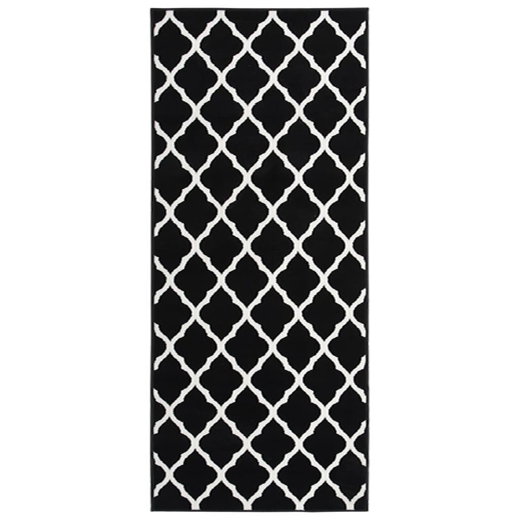Teppichläufer BCF Schwarz und Weiß 100x300 cm